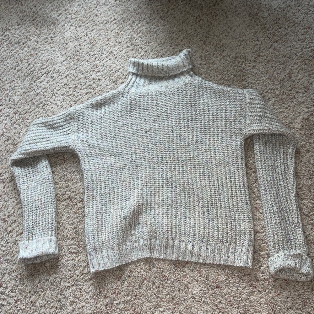 Ginger G Grey/Colorful Turtleneck Sweater